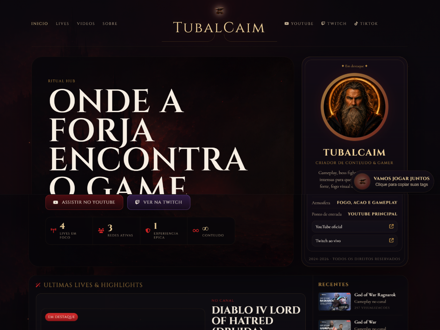 Preview do projeto TubalCaim